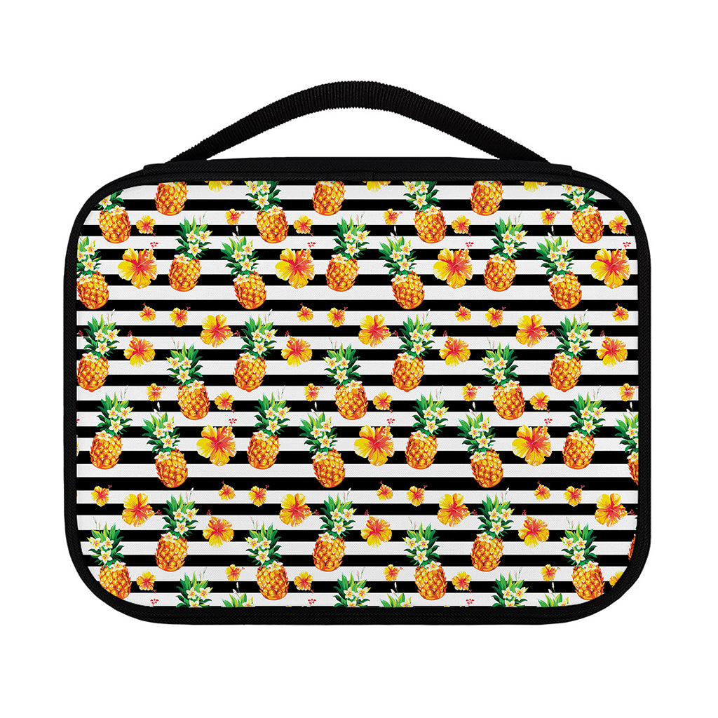 Pineapple And Hibiscus Striped Print Classic Bible Case