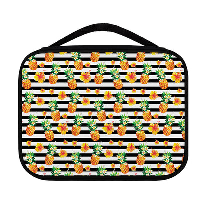 Pineapple And Hibiscus Striped Print Classic Bible Case