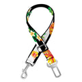Pineapple And Hibiscus Striped Print Dog Seat Belt