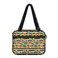 Pineapple And Hibiscus Striped Print Double Strap Bible Bag