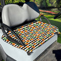 Pineapple And Hibiscus Striped Print Golf Cart Seat Cover