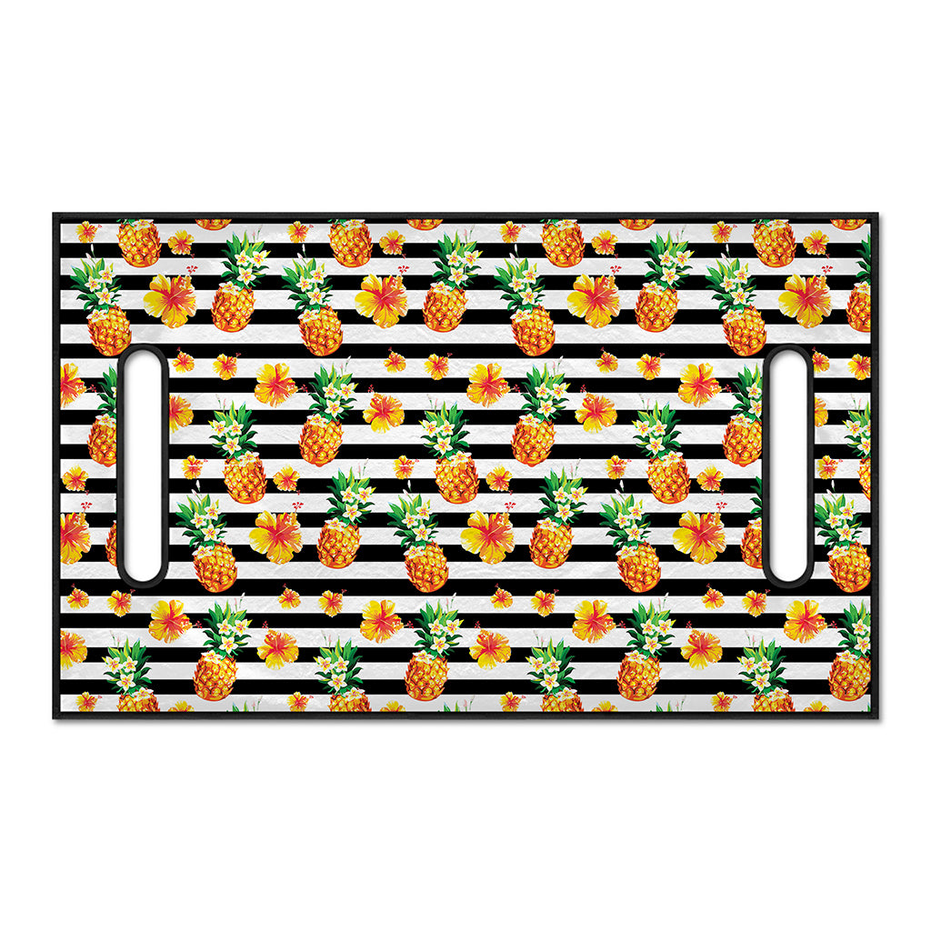 Pineapple And Hibiscus Striped Print Golf Cart Seat Cover