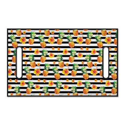 Pineapple And Hibiscus Striped Print Golf Cart Seat Cover