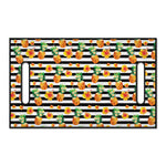 Pineapple And Hibiscus Striped Print Golf Cart Seat Cover