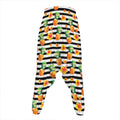 Pineapple And Hibiscus Striped Print Hammer Pants