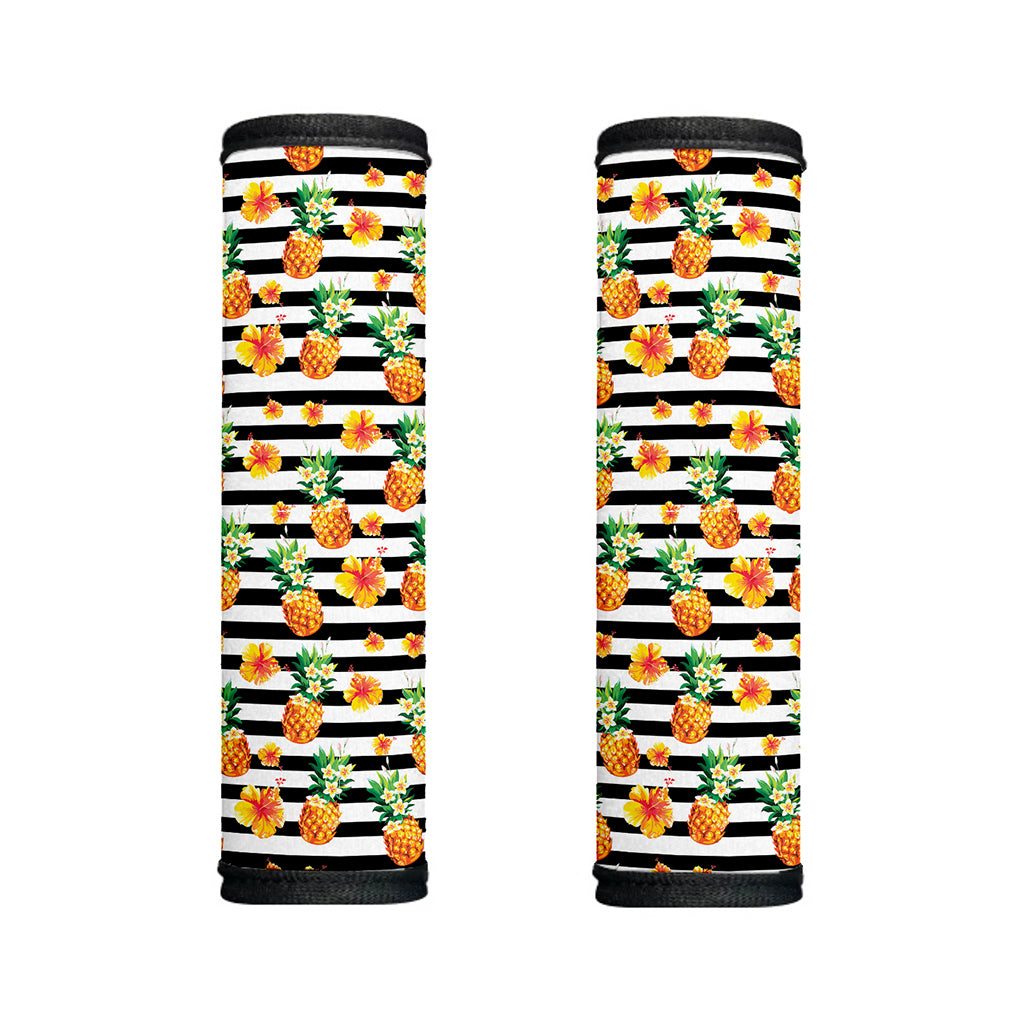 Pineapple And Hibiscus Striped Print Handle Covers