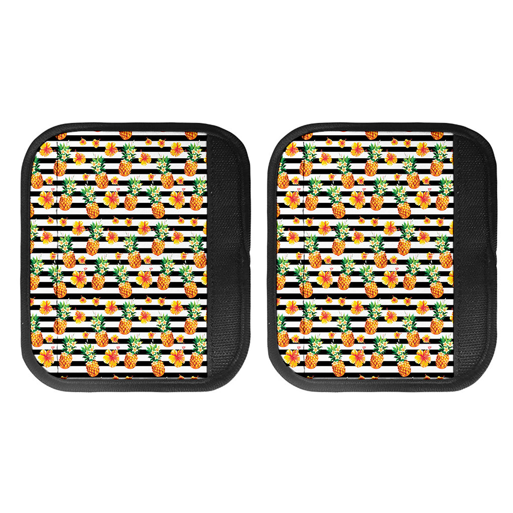 Pineapple And Hibiscus Striped Print Handle Covers