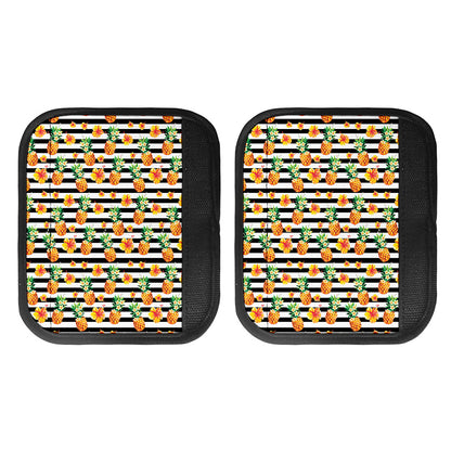 Pineapple And Hibiscus Striped Print Handle Covers