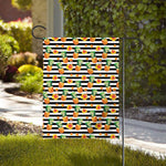 Pineapple And Hibiscus Striped Print House Flag