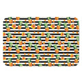 Pineapple And Hibiscus Striped Print Indoor Door Mat