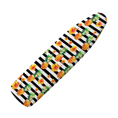 Pineapple And Hibiscus Striped Print Ironing Board Cover