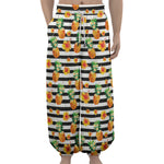 Pineapple And Hibiscus Striped Print Lantern Pants