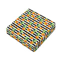 Pineapple And Hibiscus Striped Print Outdoor Seat Cushion Cover