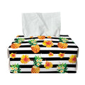 Pineapple And Hibiscus Striped Print Rectangle Tissue Box Cover