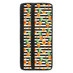 Pineapple And Hibiscus Striped Print Refrigerator Handle Covers