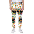 Pineapple And Hibiscus Striped Print Joggers