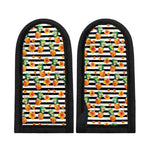 Pineapple And Hibiscus Striped Print Skillet Handle Cover