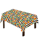 Pineapple And Hibiscus Striped Print Tablecloth