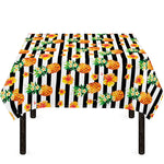 Pineapple And Hibiscus Striped Print Tablecloth