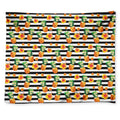 Pineapple And Hibiscus Striped Print Tapestry