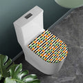 Pineapple And Hibiscus Striped Print Toilet Lid Cover