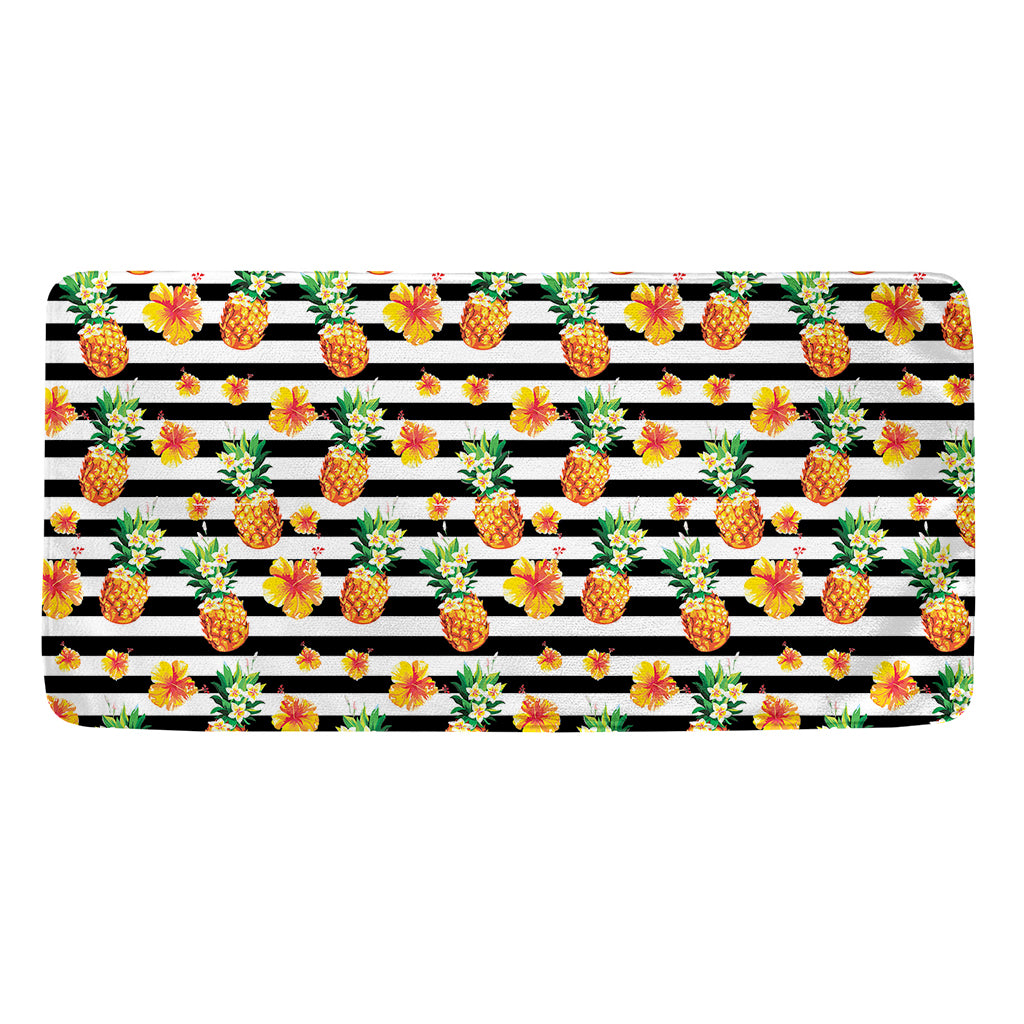 Pineapple And Hibiscus Striped Print Towel