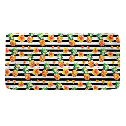 Pineapple And Hibiscus Striped Print Towel
