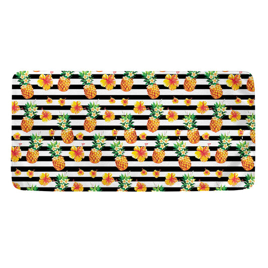 Pineapple And Hibiscus Striped Print Towel