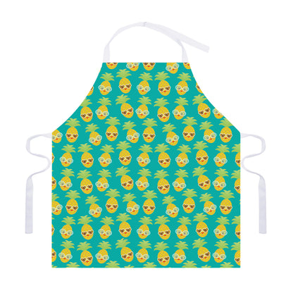 Pineapple Emoji Pattern Print Adjustable Apron