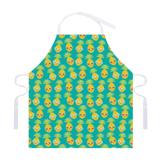 Pineapple Emoji Pattern Print Adjustable Apron