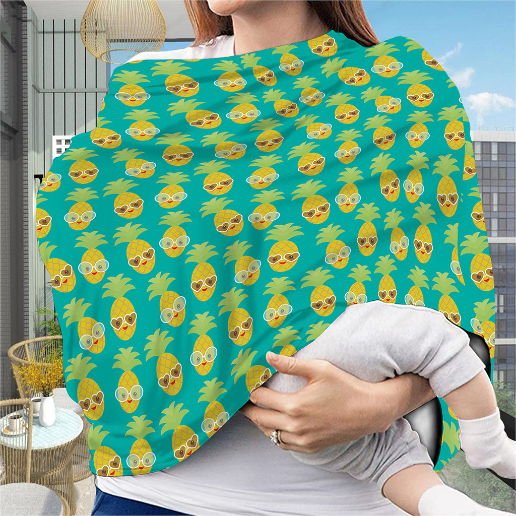 Pineapple Emoji Pattern Print Baby Seat Cover