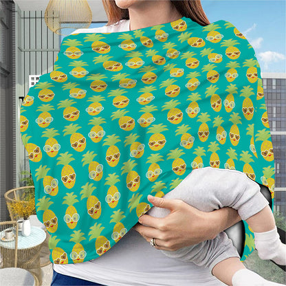 Pineapple Emoji Pattern Print Baby Seat Cover