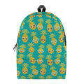 Pineapple Emoji Pattern Print School Backpack