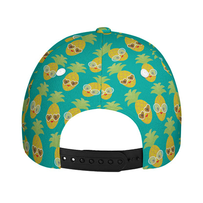 Pineapple Emoji Pattern Print Baseball Cap
