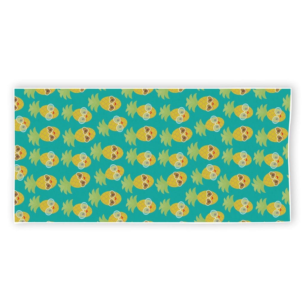 Pineapple Emoji Pattern Print Beach Towel