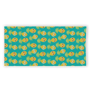 Pineapple Emoji Pattern Print Beach Towel