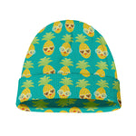 Pineapple Emoji Pattern Print Beanie
