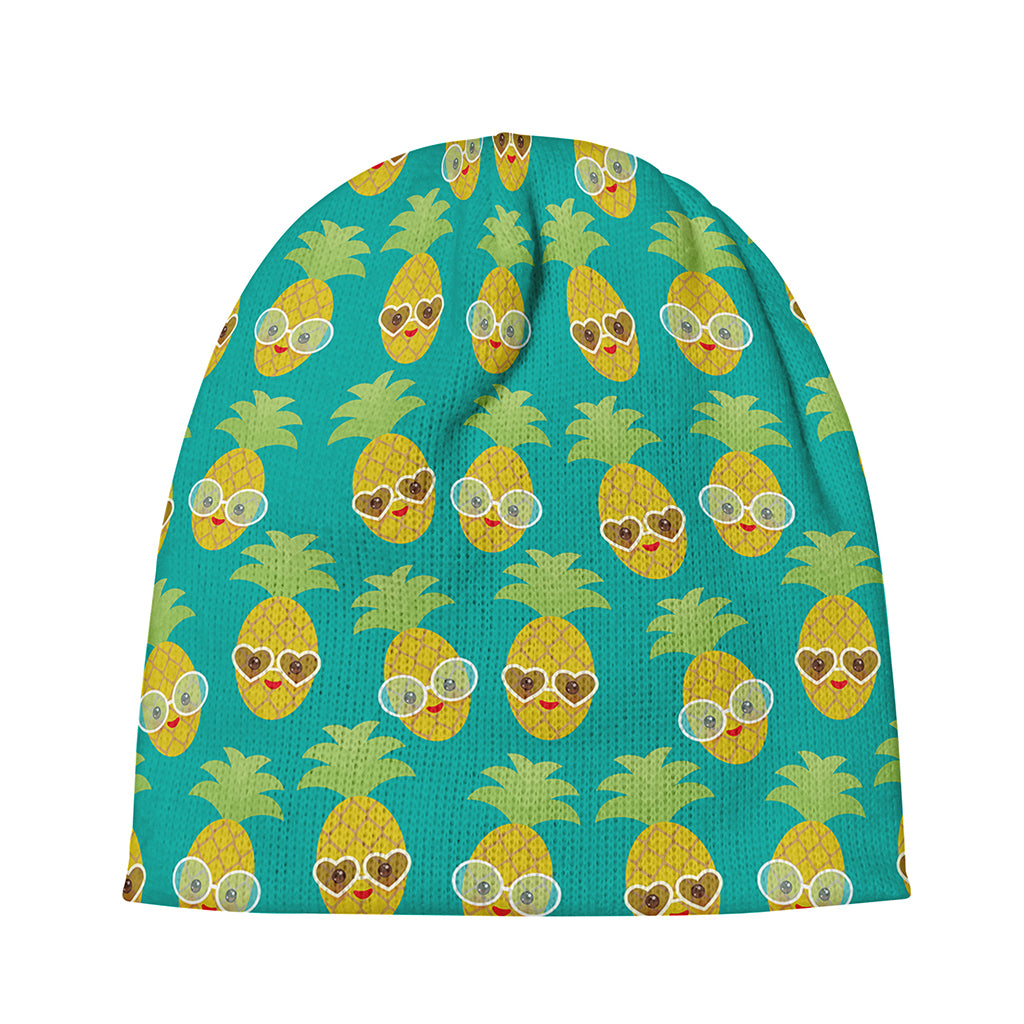 Pineapple Emoji Pattern Print Beanie