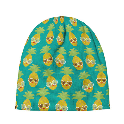 Pineapple Emoji Pattern Print Beanie