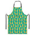 Pineapple Emoji Pattern Print Bib Apron With Pocket