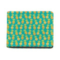 Pineapple Emoji Pattern Print Bifold Wallet