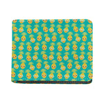 Pineapple Emoji Pattern Print Bifold Wallet