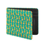 Pineapple Emoji Pattern Print Bifold Wallet