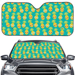 Pineapple Emoji Pattern Print Car Windshield Sun Shade