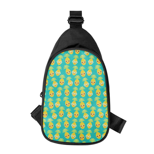 Pineapple Emoji Pattern Print Chest Bag