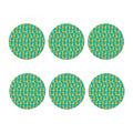 Pineapple Emoji Pattern Print Coaster Set