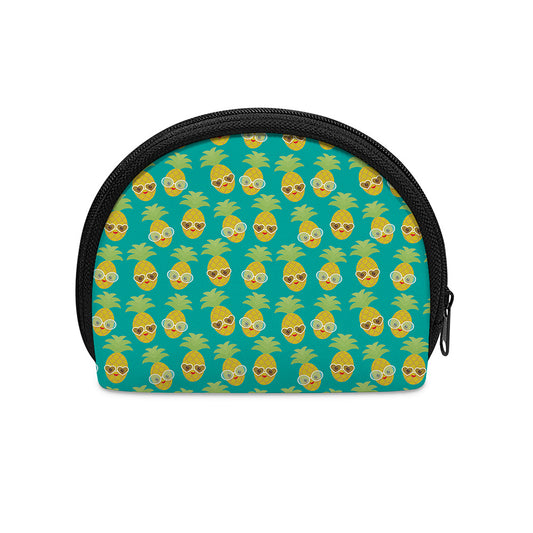 Pineapple Emoji Pattern Print Coin Purse
