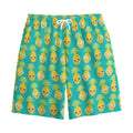 Pineapple Emoji Pattern Print Cotton Shorts