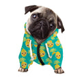 Pineapple Emoji Pattern Print Dog Zip Up Hoodie
