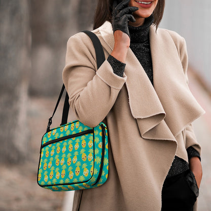 Pineapple Emoji Pattern Print Double Strap Bible Bag